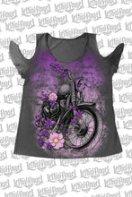 Flower Motorcycle Shoulder Peak Shirt