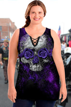 Lethal Angel Purple Rose Skull Tank Top